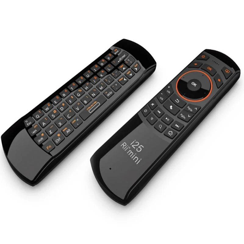English Language Rii Mini i25 2,4G Беспроводная русская английская Клавиатура Fly Air mouse IR удлинитель обучающий пульт дистанционного управления для Android Smart tv IP tv - Цвет: English Language