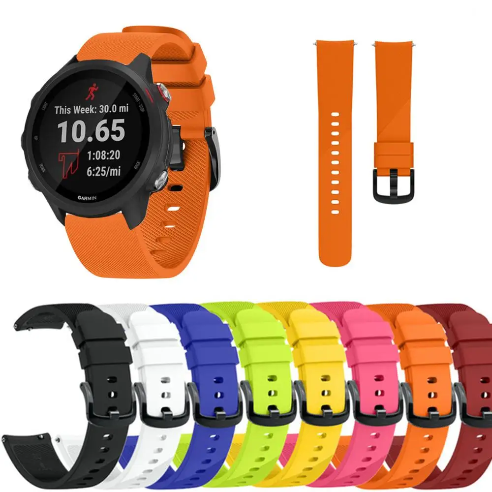 Цветной мягкий силиконовый сменный ремешок для Garmin Forerunner 245 M смарт браслета
