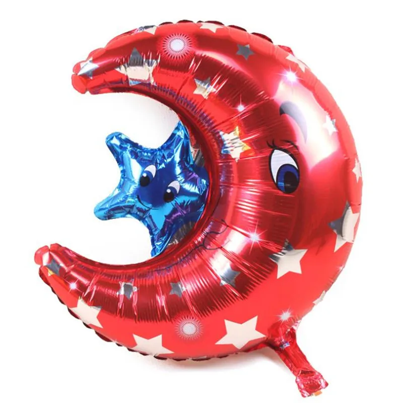 Романтическое свадебное украшение фольги шары мультфильм Луна Звезда фольга