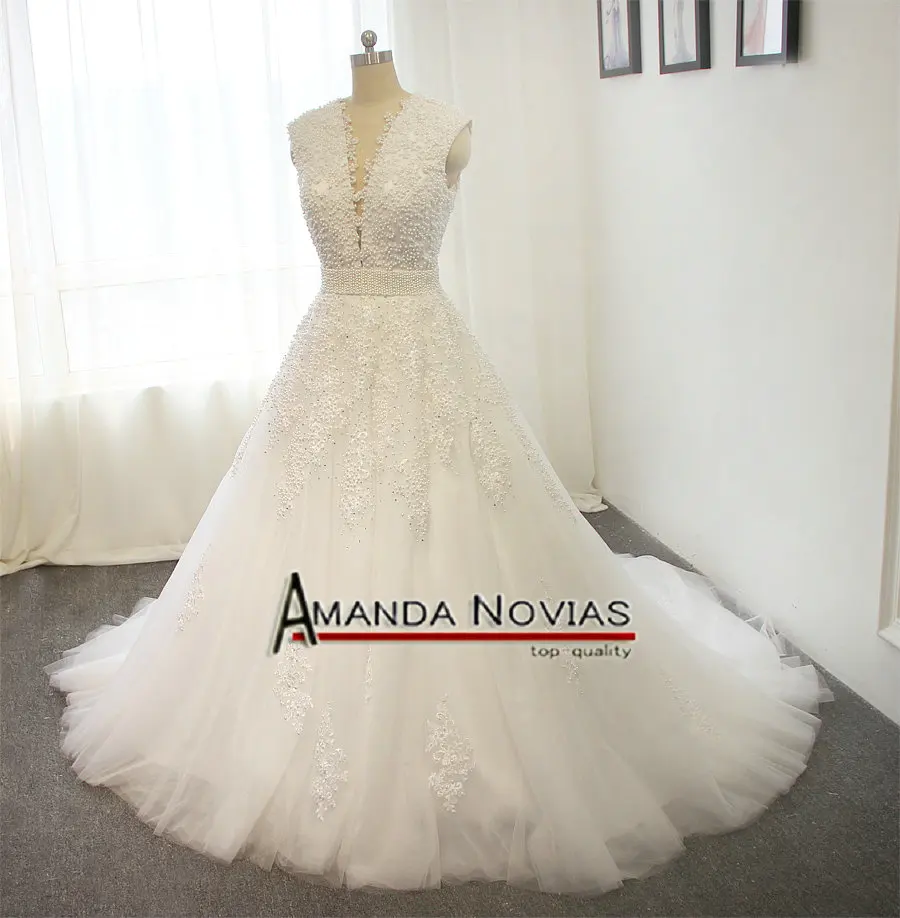 Новое поступление 2019 роскошное женское платье с кружевной отделкой свадебные