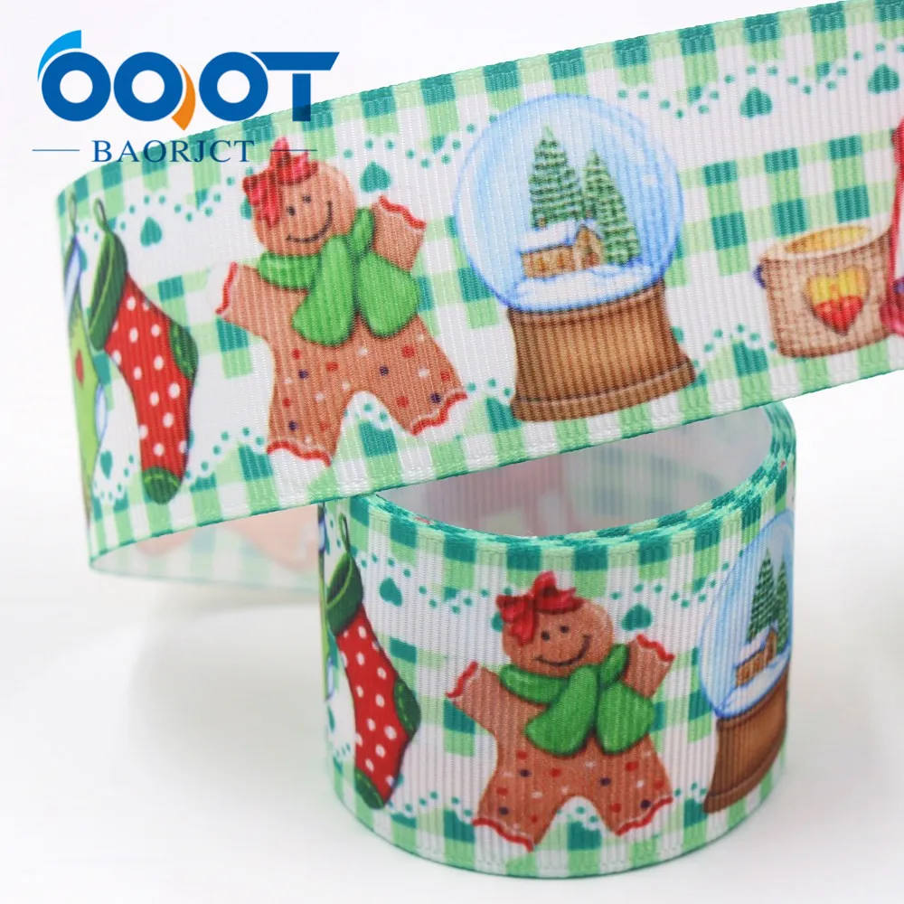Рождественская термопечать OOOT BAORJCT лента 38 мм 10 ярдов ленты для рукоделия