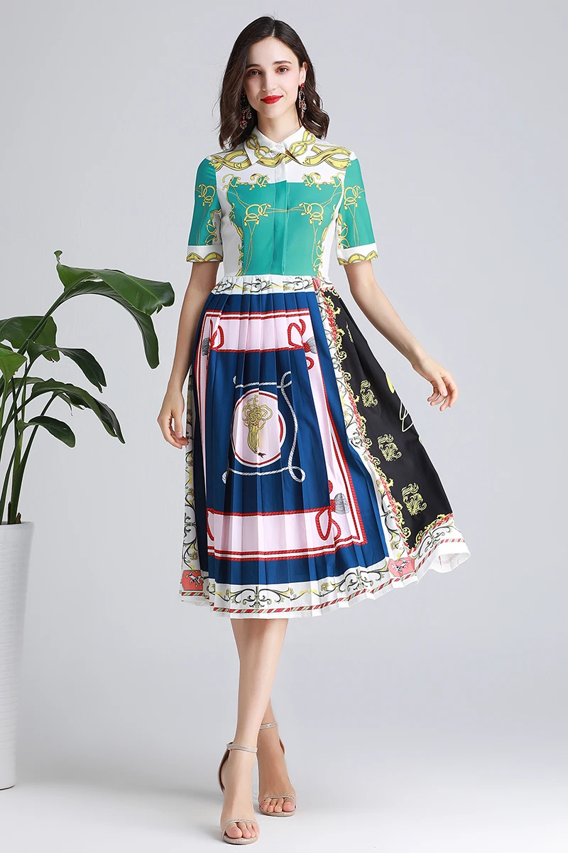 

MIUXIMAO High Quality 2019 Luxurious Spring&Summer Dress Diamonds Flower print Eleghant Casual Dress Women vestido