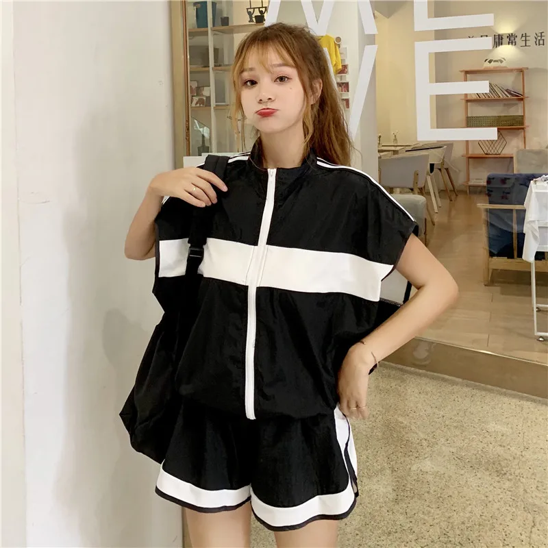 Для женщин Верхняя одежда из двух частей Лето 2019 корейский стиль Повседневное