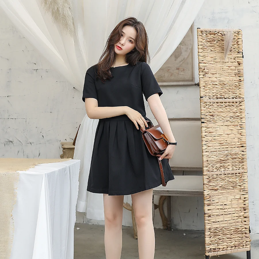 Женский пляжный мини сарафан в Корейском стиле однотонный винтажный размера