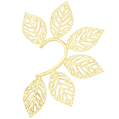 Gold E0022G Милая Золотая Звезда Ушная клипса серьги для женщин аксессуары Гипербола большие серьги манжеты без пирсинг, модные украшения подарок - Окраска металла: Gold E0022G