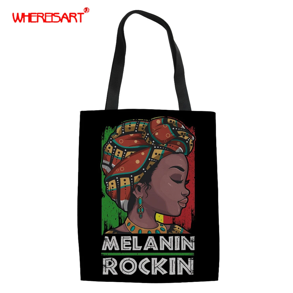 WHEREISART Летняя женская холщовая черная королевская африканская стильная пляжная