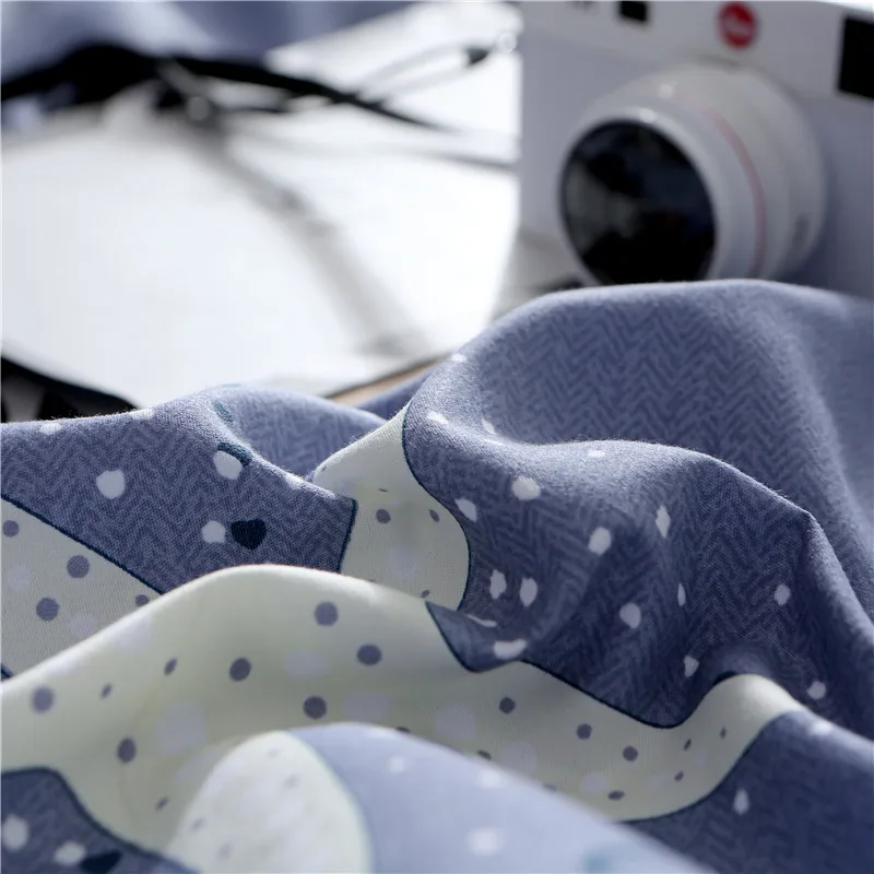 Liv-Esthete Fashion Sea Star Bedding Set High Quality Soft Duvet Cover Pillowcase Bed Linen Rubber Sheet Fitted Wholesale | Дом и сад