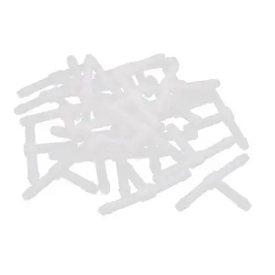 

27pcs Pneumatic Connector White Plastic T Type 3 Way Air Water Tube Connector