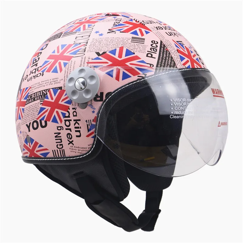 Мотоциклетный шлем с открытым лицом Zombies Racing точечный реактивный ECE 3/4 светильник