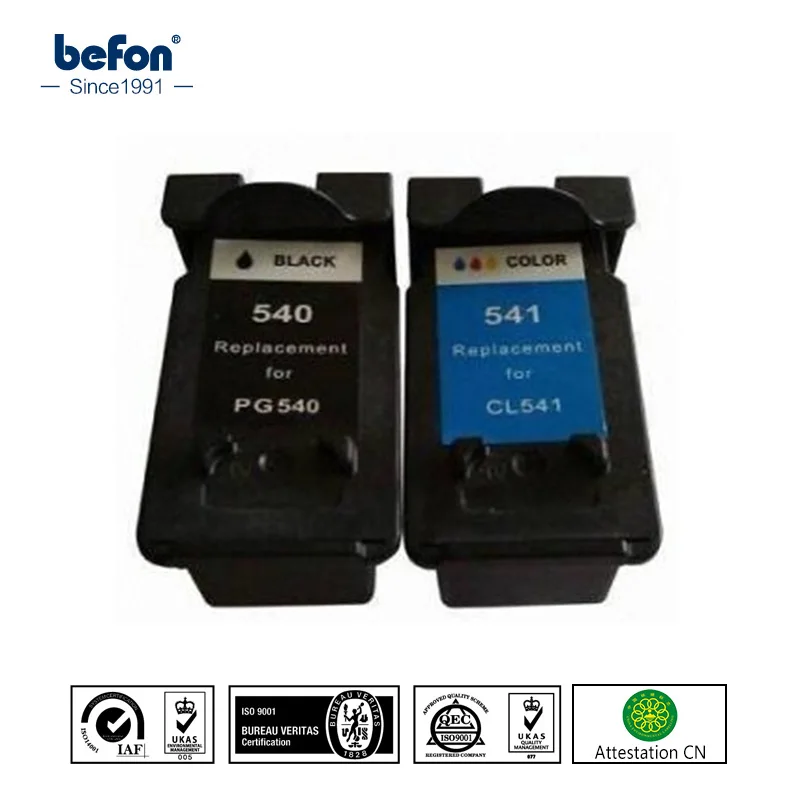 Совместимый картридж befon 540 541 сменный для PG540 CL541 PG CL чернильный MG4150 2250 3250|ink