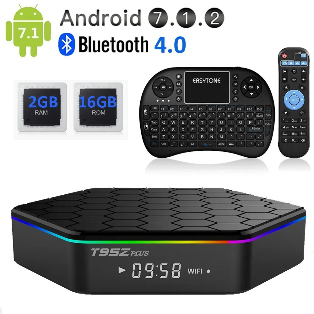 T95Z PLUS Android ТВ коробка Octa Ядро смарт контейнер под элемент питания 2 Гб Оперативная