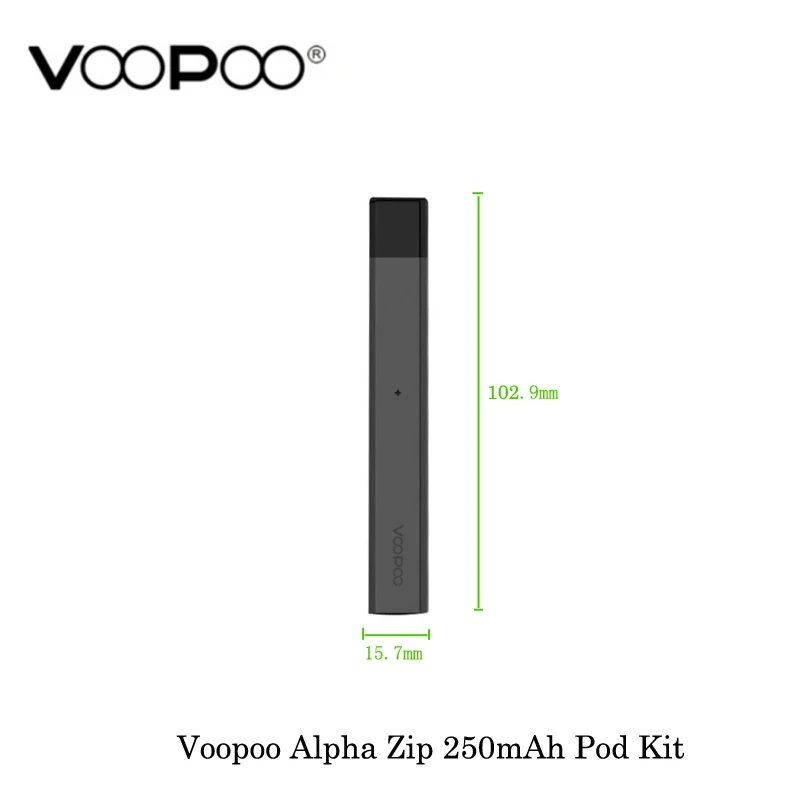 Электронная сигарета Voopoo Alpha Zip 250 мА/ч Pod Kit 12 Вт 1 0 мл картридж 8 Ом хлопок Core GENE