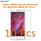 10 шт.лот, матовая защитная пленка для экрана Motorola Moto Z2 Force 5,5 дюйма HD Прозрачнаяантибликовая (не закаленное стекло)