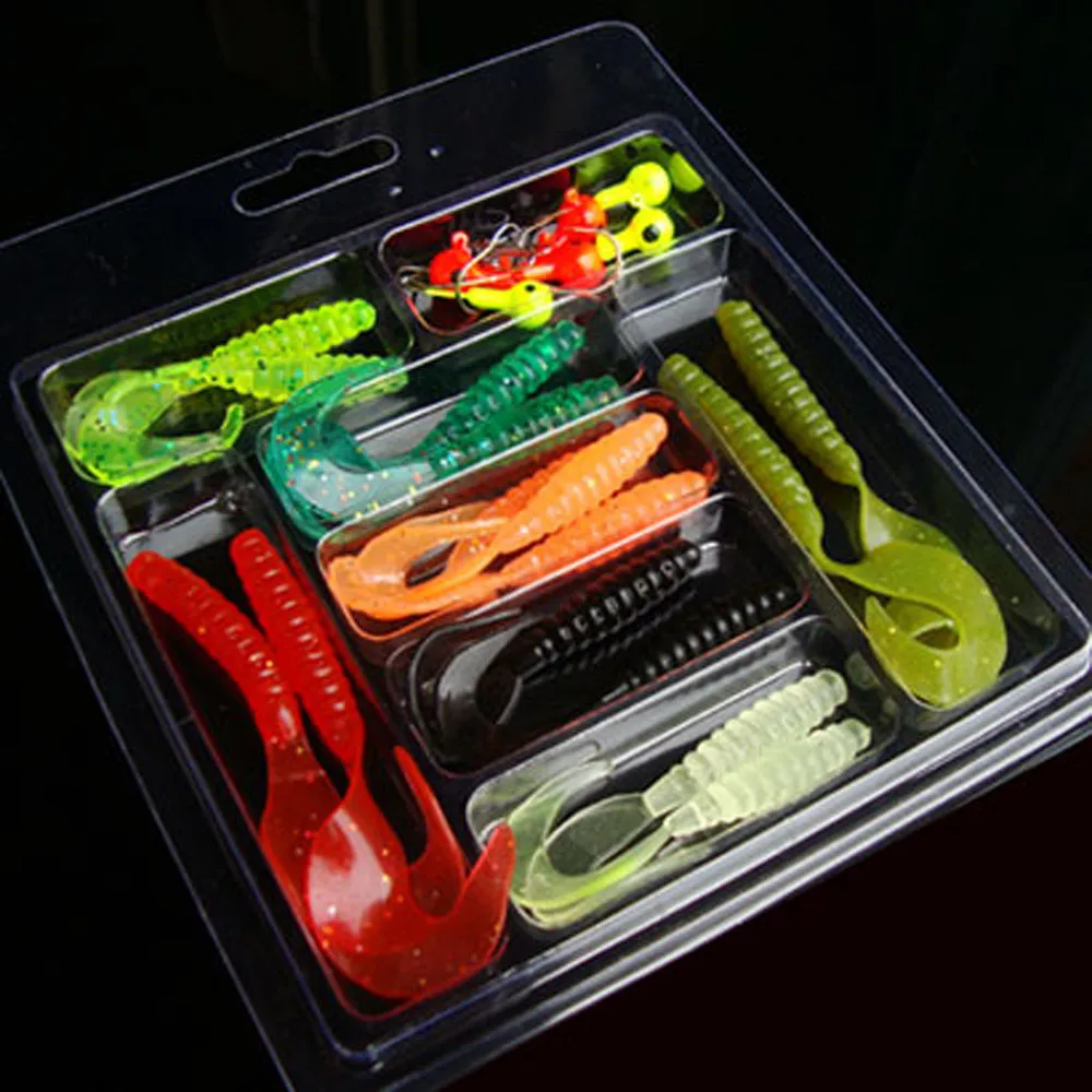 25 шт./компл. рыболовные приманки силиконовые мягкие червя креветки море Блесен