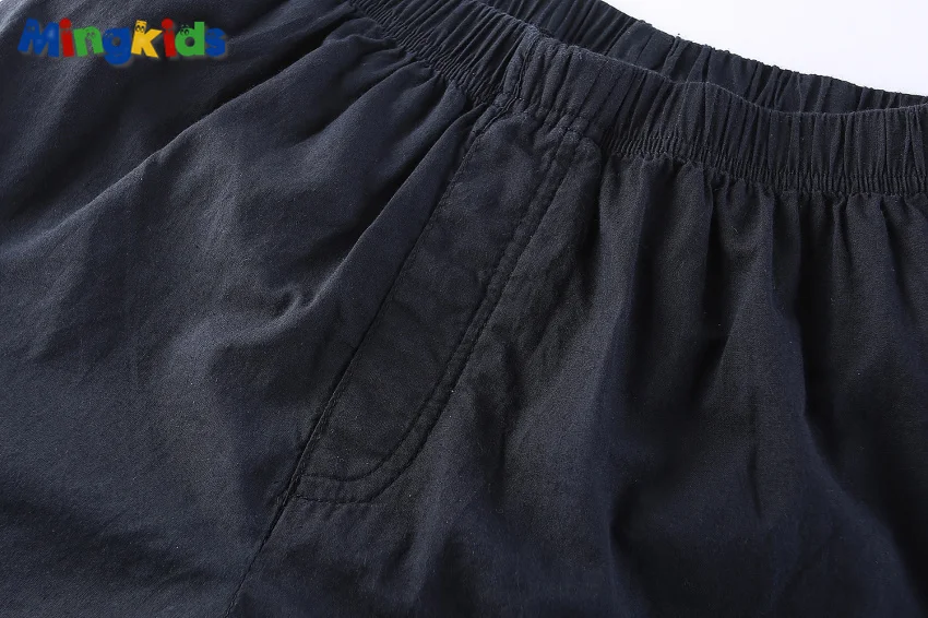Mingkids/летние комплекты для мальчиков футболка+ короткие штаны хлопковые спортивные с буквенным принтом Экспорт Европа
