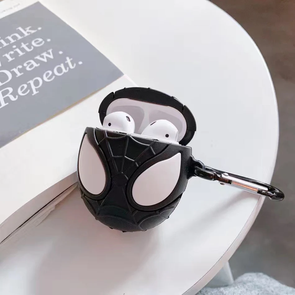3D чехол для наушников для AirPods 2 Чехол Мультяшные наушники аниме чехол s для Apple Air pods 2 Чехол для наушников Аксессуары кольцевой ремешок