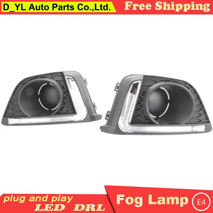 Дневные ходовые огни для стайлинга автомобиля Honda Fit LED DRL 2014-2016 противотуманные