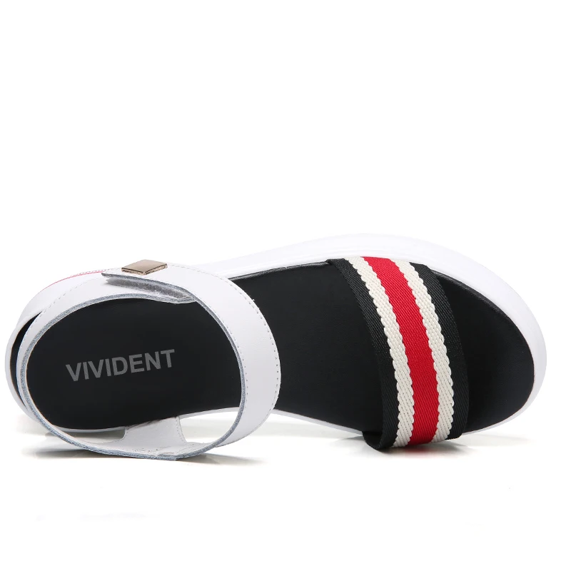 Vivident Сверхлегкий в римском стиле женские босоножки крюк петля на платформе