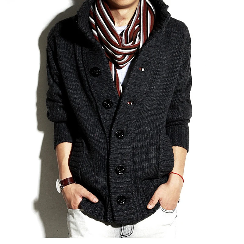 Теплое зимнее теплое пальто и куртки для мужчин повседневный пиратский воротник