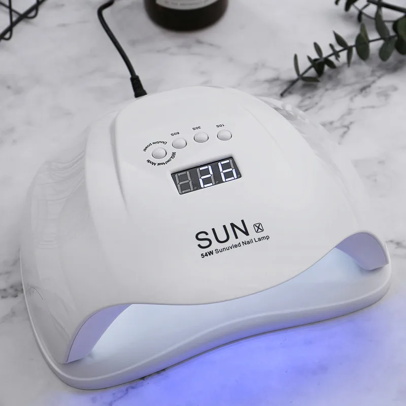 Сушилка для ногтей SUN X 54 Вт лампа полировки гель лака с нижней стороной 10s/30s/60s/99s