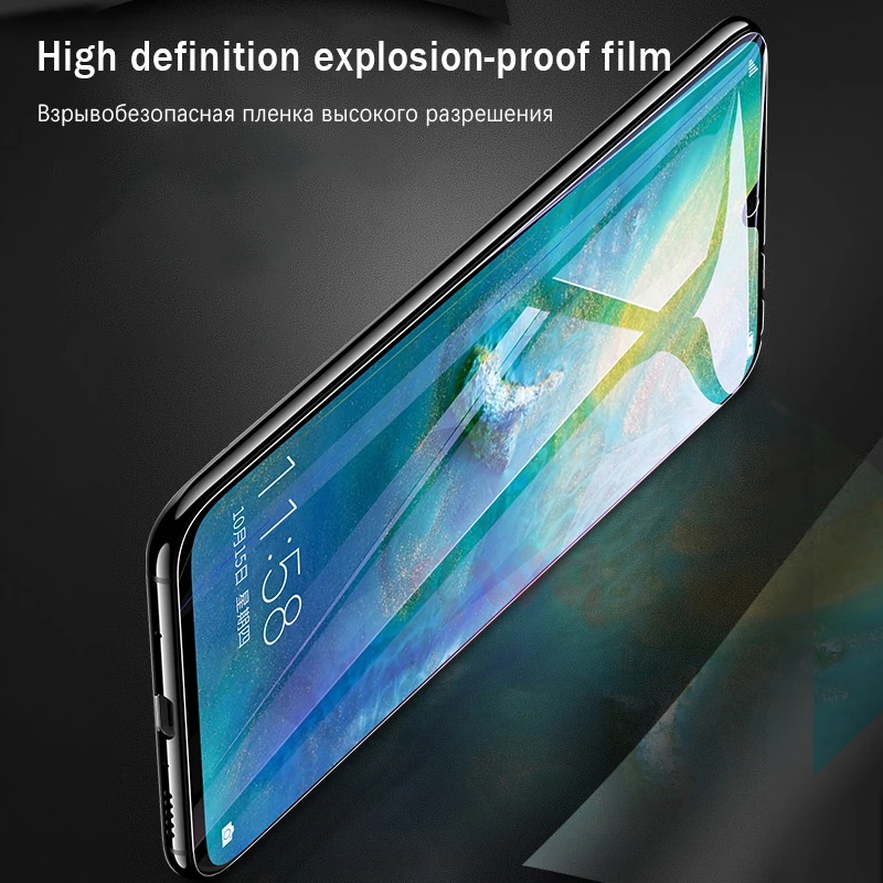5D закаленное стекло для Huawei Mate 20 Lite Pro Полное покрытие 9H Защита экрана 10