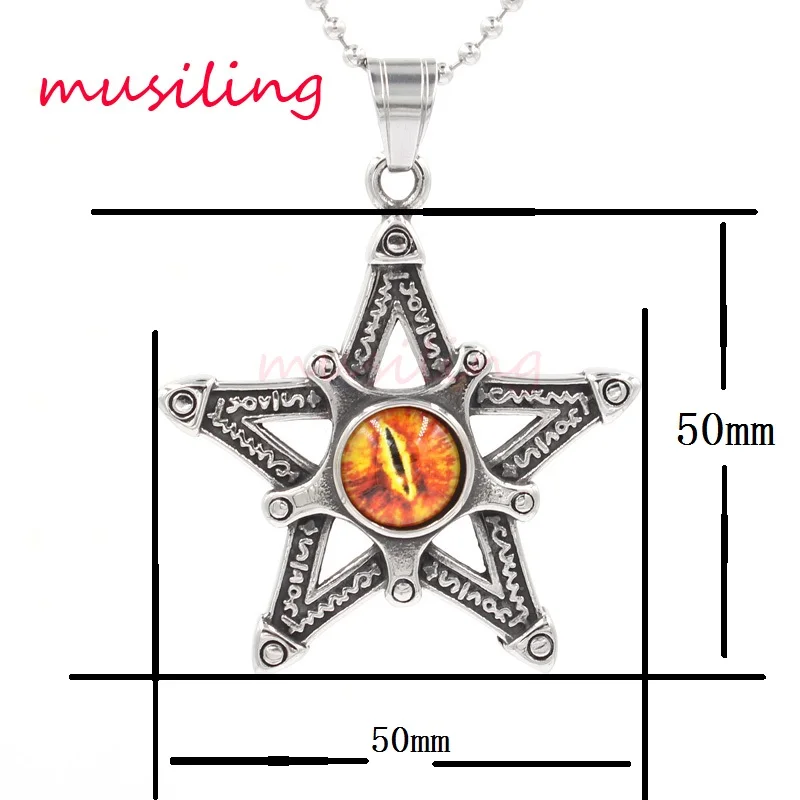 316L Stainless Steel Eye of the Demon Necklace Pendants Pendulum Star Accessories Reiki Charms Amulet Men Jewelry 1pcs | Украшения и