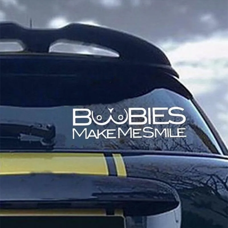 Предупреждающие наклейки boobies make me smile забавные автомобильные капоты триллер