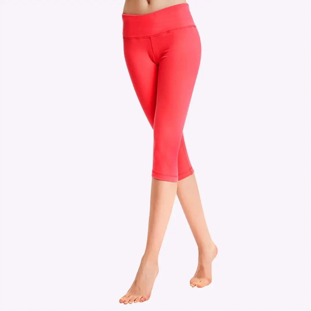 Women Casual Solid Over Knee Fitness Rib Workout Running Yoga Sport Pants Spring Summer Autumn | Спорт и развлечения