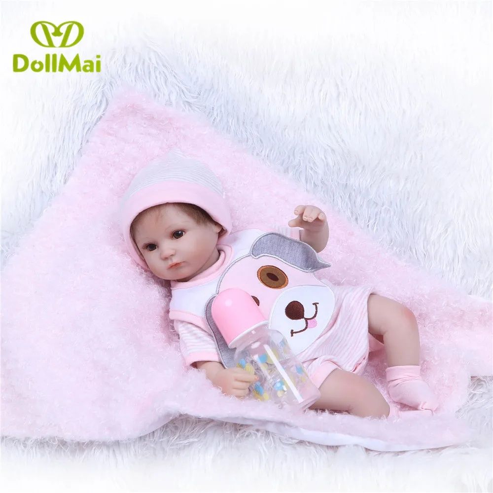 

16inch New Born Baby Dolls Bebes Reborn Menina Children Best Gift Silicone Reborn Baby Dolls for Kids Bonecas reborn