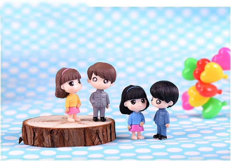 2 шт. свадебные куклы Миниатюрные модели для пар фигурки молодых художников