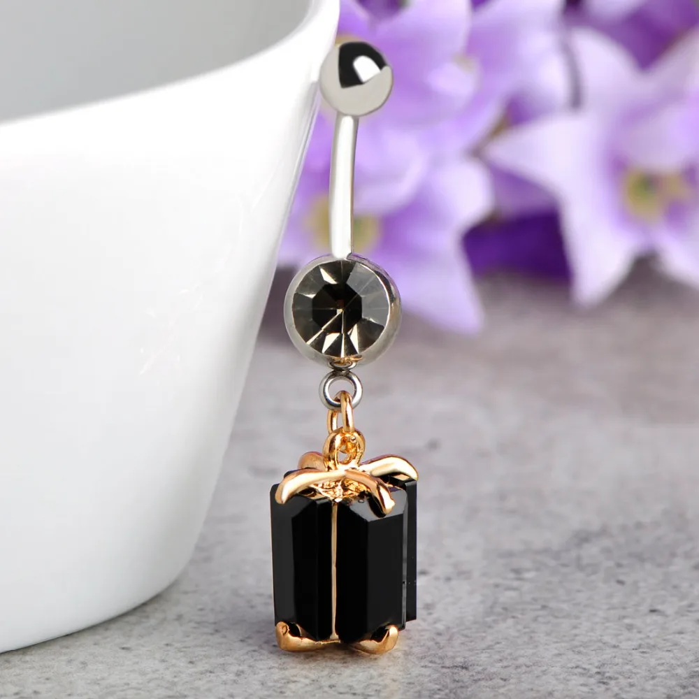 Черные стразы золотые кольца для пирсинга пупка сексуальные бикини ювелирные