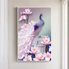 Алмазная 5D картина Павлин, Набор для вышивки крестиком сделай сам, алмазная живопись, вышивка крестиком, Алмазная мозаика, украшение для домашнего искусства