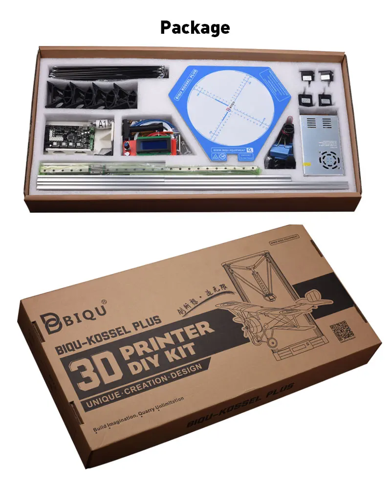 Высокая точность BIQU Kossel Plus/Pro DIY 3D принтер автоматическое выравнивание Kossel Reprap 3D-принтер машина алюминиевый HeatBed
