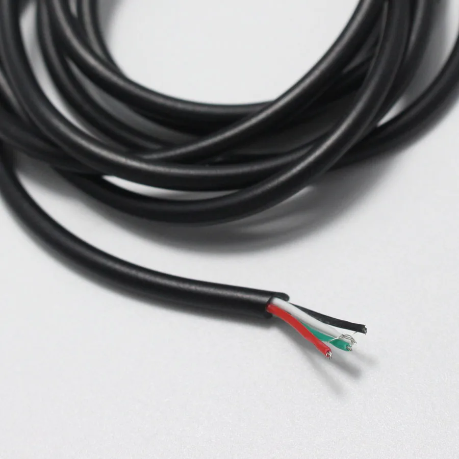 10 метров 4 в 1 провод белый черный кабель для передачи данных USB сделай сам штекер
