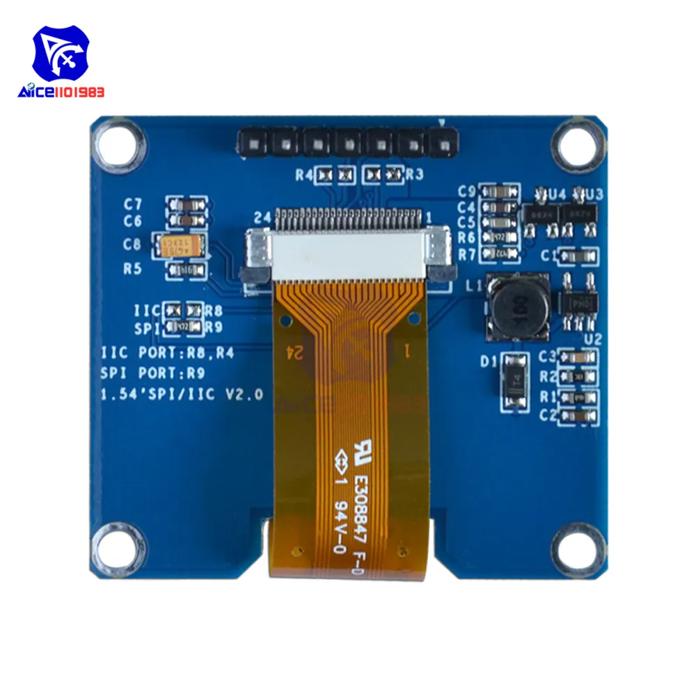 Модуль ЖК дисплея diymore SSD1309 SPD0301 1 54 дюйма 7 контактов с интерфейсом SPI I2C OLED экран 12864