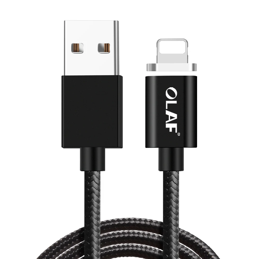 Black 8Pin Cable Магнитный кабель Олаф Micro USB, магнитный кабель для быстрой зарядки, кабель USB Type C, кабели для передачи данных для телефонов, Android, мобильный кабель для быстрой зарядки - Цвет: Black 8Pin Cable