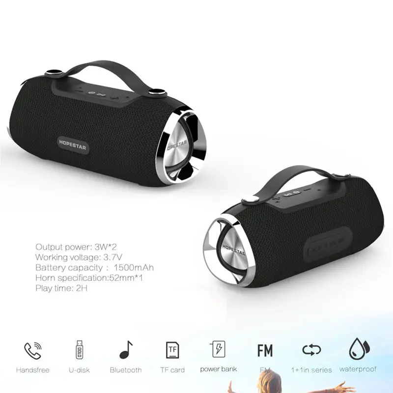 Hopestar H40 открытый портативный Bluetooth динамик Стерео Саундбар водонепроницаемый