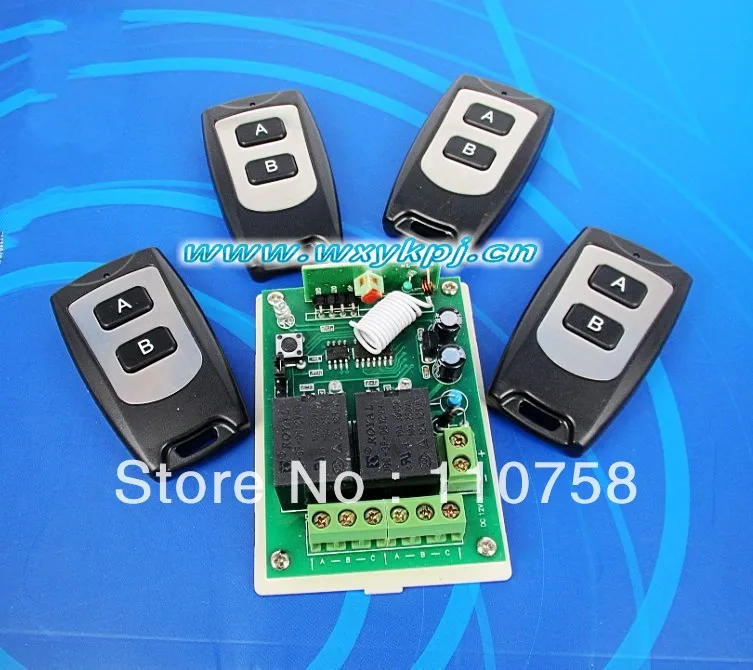 DC12V 2CH RF беспроводной переключатель системы дистанционного управления