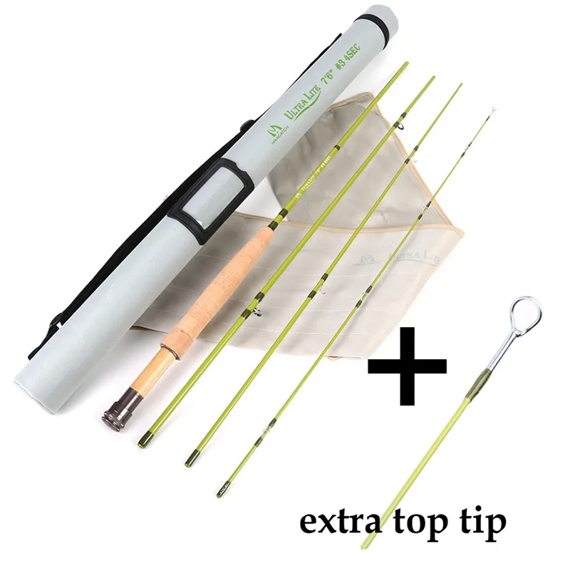 Maximumcatch 1-3WT Fly Rod 6-7.5FT средне-быстрый графит IM10 углеродный Fly Удочка Малый поток и ручей удочки - Цвет: Rod and Tip Combo