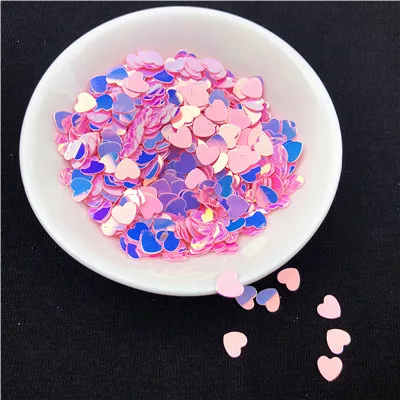 Pink 1 упаковка 3 мм 4 мм 6 мм сверкающие сердце свободные пайетками для ногтей, свадебные украшения конфетти, кристалл грязи аксессуары - Цвет: Pink