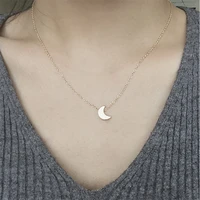 juchao gold color choker necklace for women simple thickened moon pendant chain necklaces pendants chokers fashion jewelry