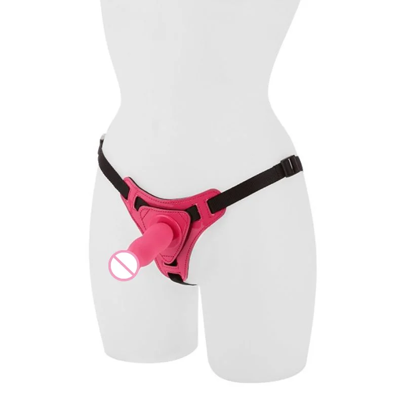 Розовый Силиконовый дилдо для взрослых игр ремень на фаллоимитатор безвредный