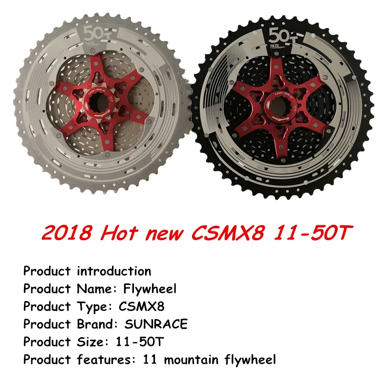 SUNRACE CSMZ90 CSMX80 CSMX8/S8 CSMX3/S3 11-50T 40T 42T 46T 10S/11S/12S Mountain Bike Free Wheel Cassette Wide Ratio MTB |