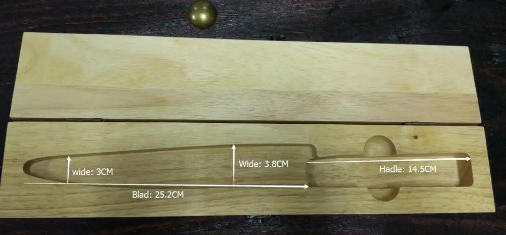 for 24CM Нежный дубовый деревянный ящик для Sakimaru/Takohiki/Kiritsuke/нож янагиба 45 - Цвет: for 24CM