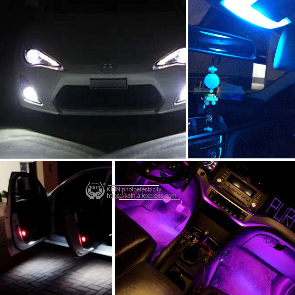 KEIN 50PCS T4W ba9s led BAX9S BAY9S h6w h21w car bulb 4014 24SMD auto interior dome vehicle signal lights lamp 12V t4w T11 363 | Автомобили