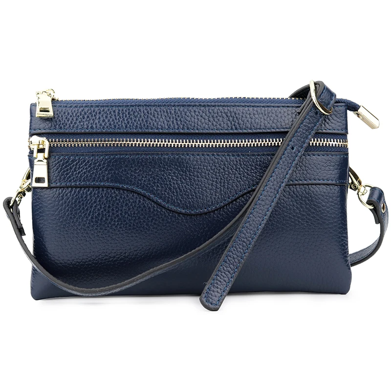 day clutches bags for lady genuine leather casual fashion elegant vintage shoulder woman red solid color messenger | Багаж и сумки