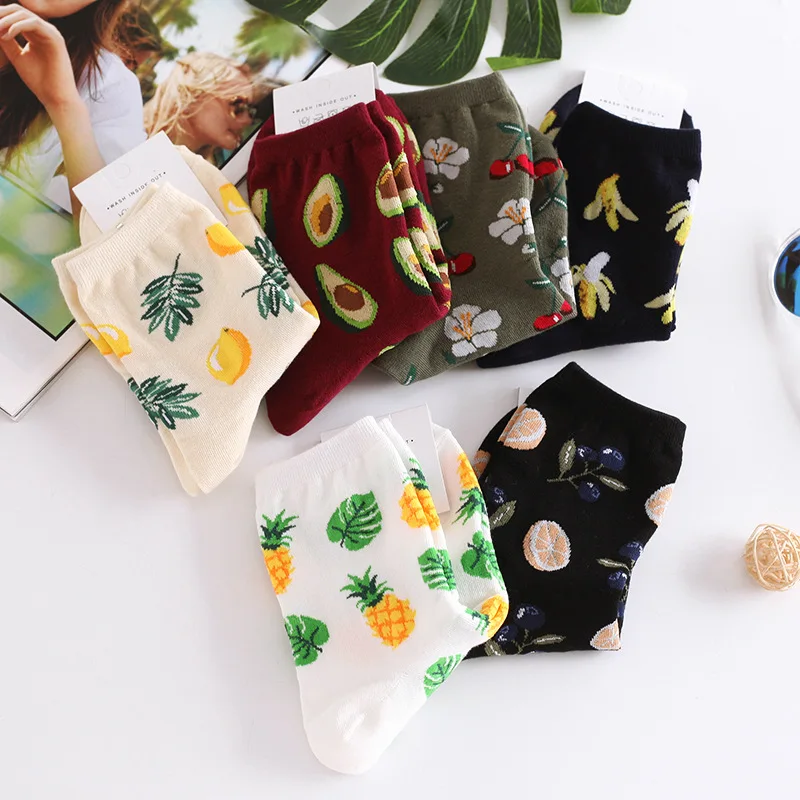 Короткие носки для свежих фруктов 22 26 см|short socks|lemon socksfruit socks |