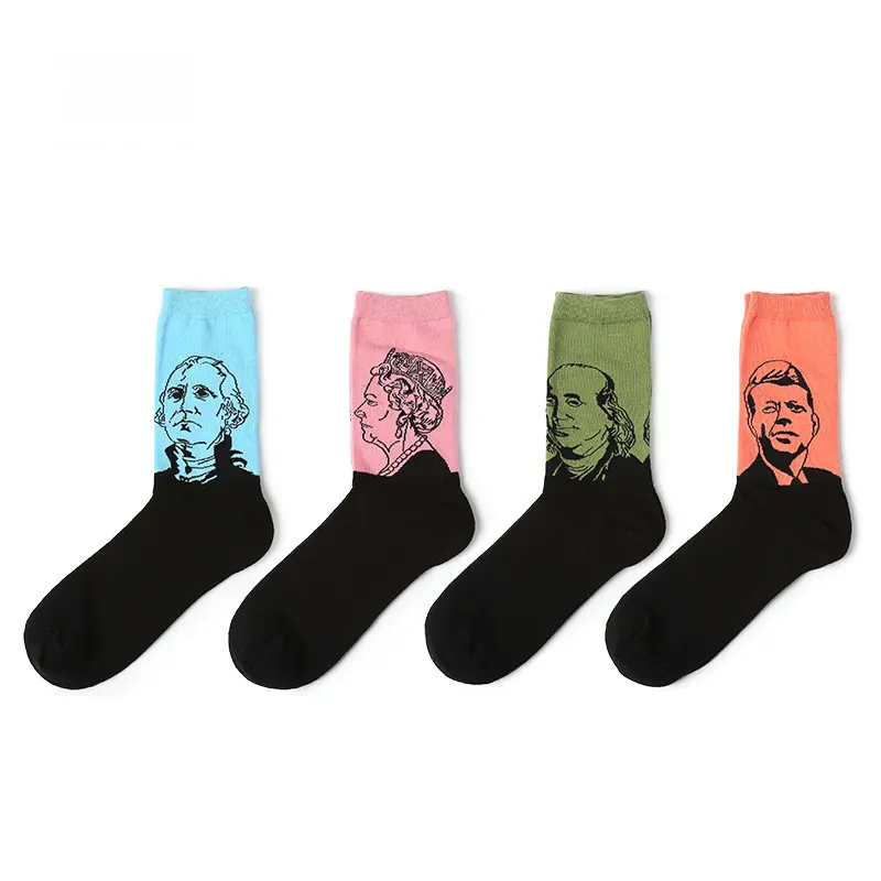 Носки мужские в литературном стиле из чистого хлопка|socks retro|brand new sockssocks style |