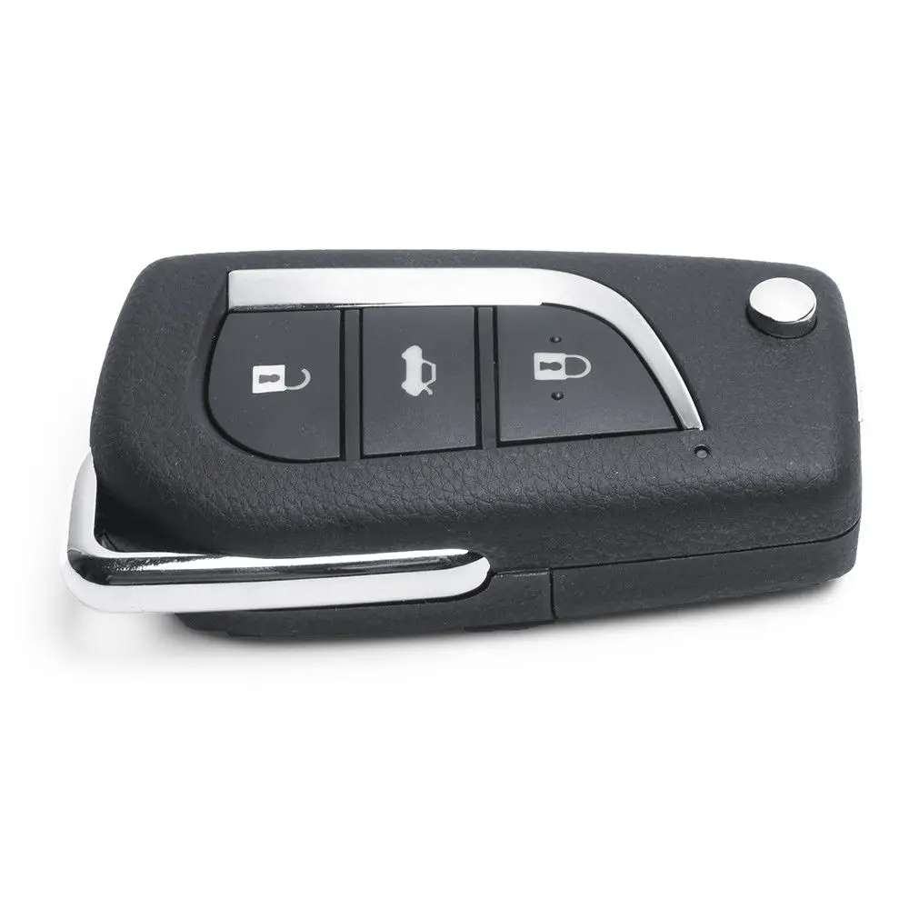 Keyecu обновленный дистанционный брелок для Toyota Yaris Avensis Corolla Carina и т. д. 434 МГц ID4D66 чип P/N: 89071-05010 с лезвием TOY47