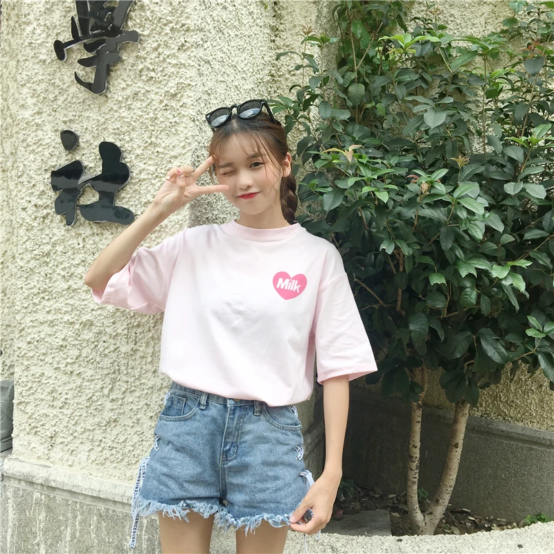 Camiseta Feminina Kawaii фруктовый сок хлопковая Футболка женские Топы Harajuku Японская Мода Tee